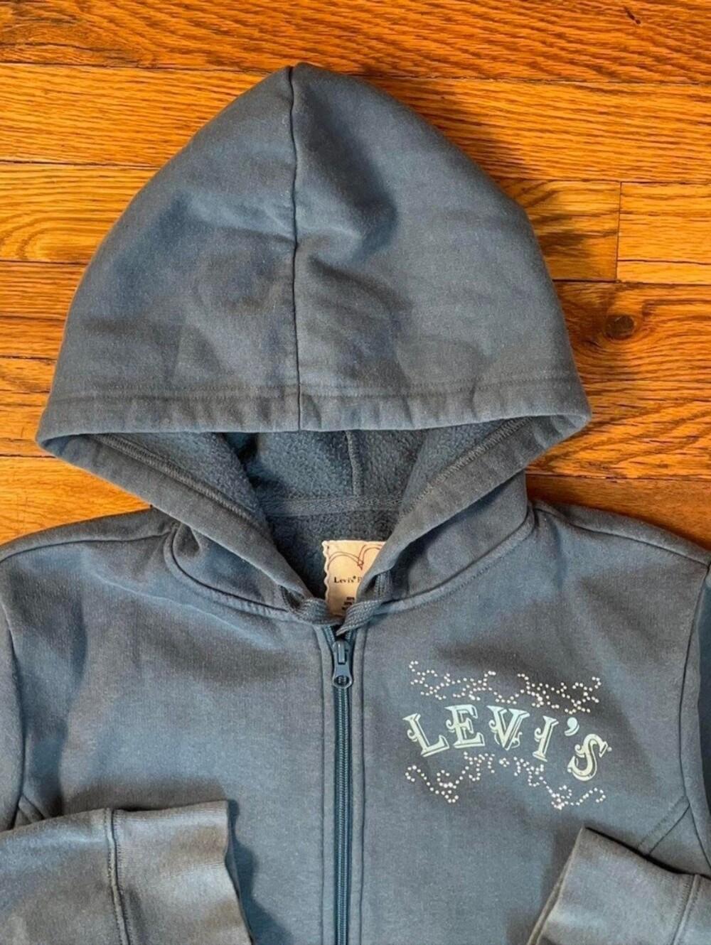 Levi's Slate Blue Hooded Zip-Up Sweatshirt